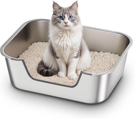 Stainless Steel Cat Litter Box by Unknown
