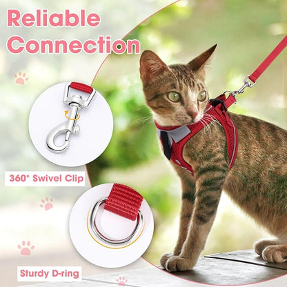 Cat Harness and Leash Set for Walking Escape Proof, Soft Adjustable Kitten - Image 7