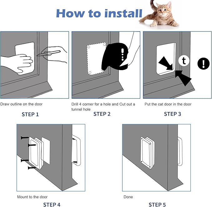 Wordcam Large Cat Door, Robust Cat Door - Image 7