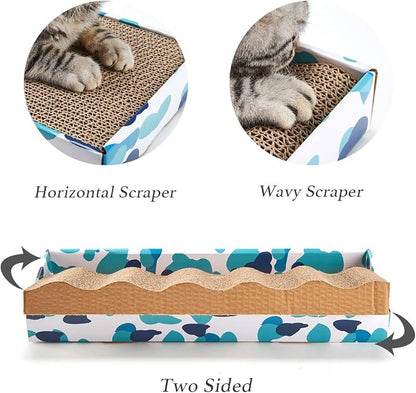 PEEKAB Cat Scratcher Cardboard Reversible Cat Scratch pad Kitty Corrugated - Image 2