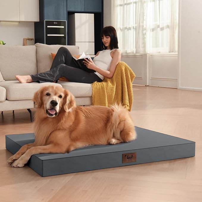 Outdoor Dog Bed for Medium Dogs, Waterproof Dog Crate Mat Orthopedic Egg Crate - Image 5