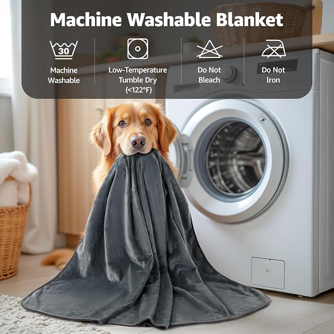 LOOBANI Waterproof Dog Blanket for Bed: Spill-Proof Puppy Blankets for Small - Image 7