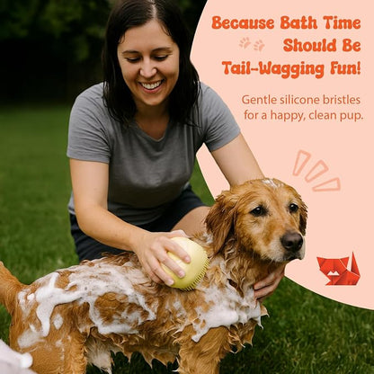 HamInWay Dog Bath Brush, 2-in-1 Dog Brush - Image 3