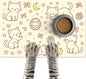 Cute Sweet Cat Food Mat for Dog Food Mat Food and Water Bowl Pet Feeding Bowl by HOMETITUTE