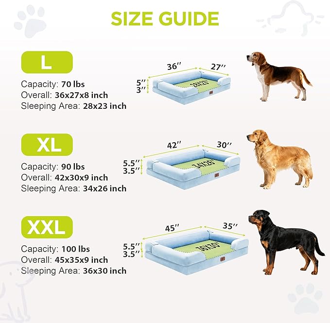 Extra Large Dog Bed, Orthopedic XL Washable Bed - Image 4