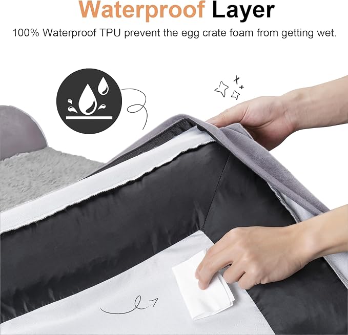 Large Dog Bed Orthopedic Washable: Beds Bolster XL Bed Medium Large Dogs Egg - Image 4