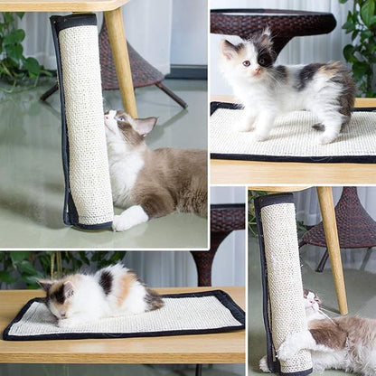Cat Scratcher Mat with Interactive Mouse Toy, Cat Scratching Post Natural Sisal - Image 6