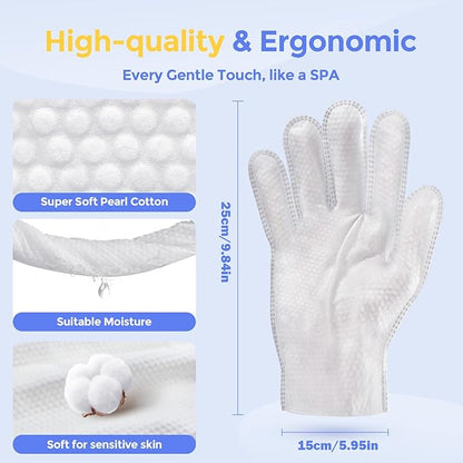 Pet Cleaning Glove Wipes for Dogs & Cats, Hypoallergenic Deodorizing Disposable - Image 3