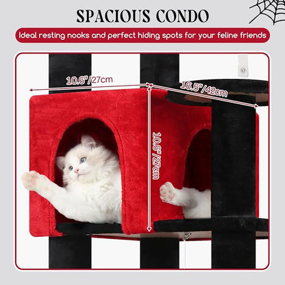 Globlazer Extra Large Platform Gothic Cat Tree, 65in Tall Sturdy Goth Cat Tower - Image 4