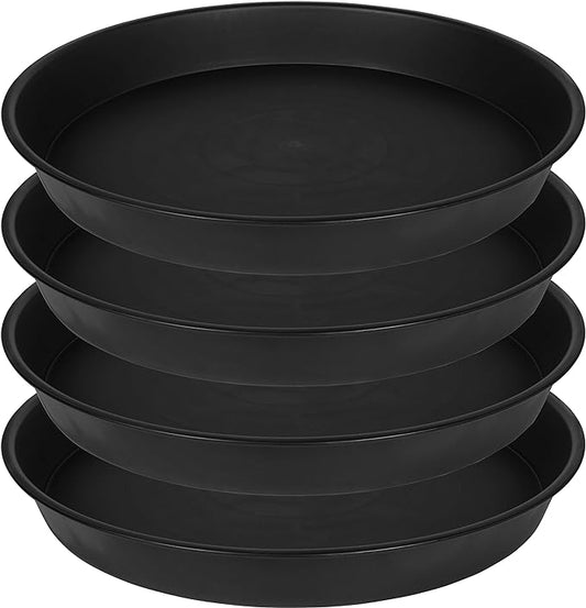 4 Pack of 16 inch Plant Saucer, Heavy Duty Plastic Plant Tray by Bleuhome