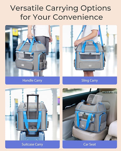 Expandable Cat Dog Carrier: NOBLE DUCK Soft-Sided Pet Carrier Airline Approved - Image 5