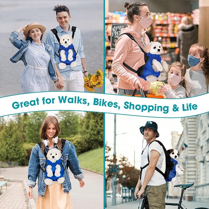 Dog Backpack Carrier, Adjustable Pet Front Carriers, Legs Out Carrying Sling - Image 8