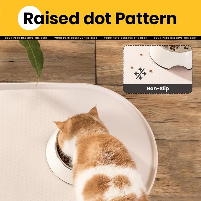Dog Food Mat, 1/2 Inch Raised Edges Cat Feeding Mat, BPA-Free Silicone Pet Food - Image 8