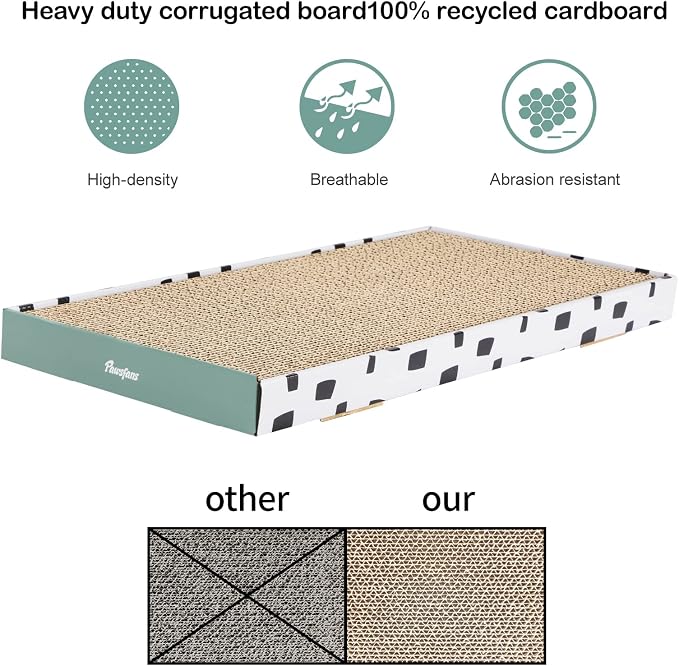 PAWSFANS Cat Scratcher Cardboard Scratch Pad - Image 4