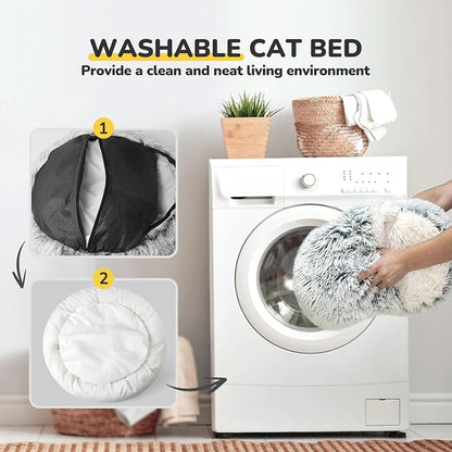 CATISM Cozy Plush Hooded Cat Bed, Indoor/Outdoor, Self-Warming Cave, Removable - Image 5