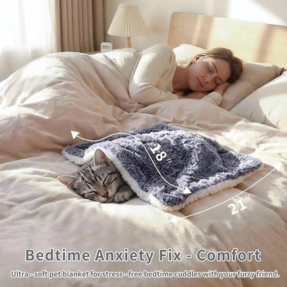 Cat Blanket for Indoor Cats Ultra-Soft Plush Small Blanket Machine Washable - Image 6