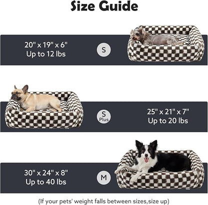 JOEJOY Dog Bed Medium Size Dog, Rectangle Washable Orthopedic Corduroy Fleece - Image 5