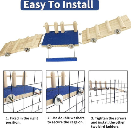FlidRunest Bird Toy, Parrot Perch Platform - Image 5