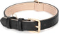 WHIPPY Leather Dog Collar for Small Medium Large Dog Adjustable Soft Breathable by WHIPPY
