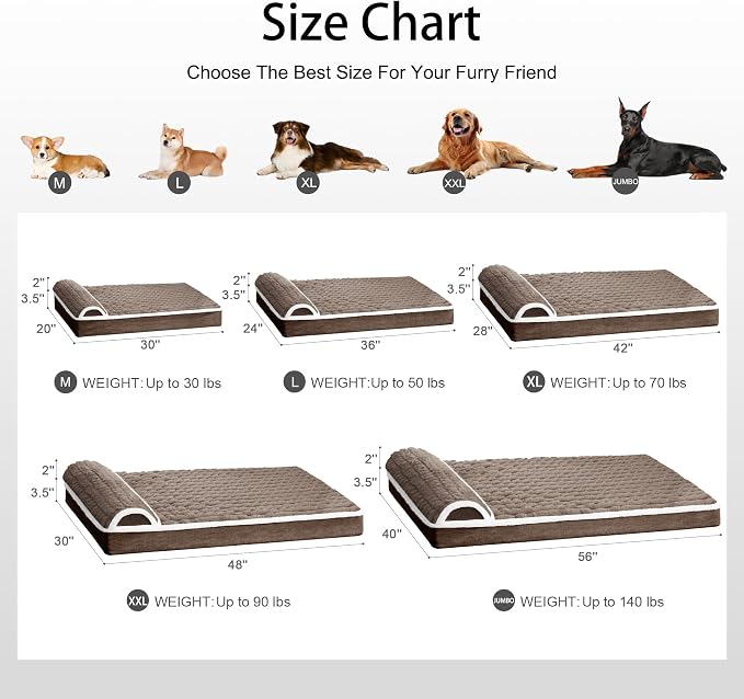 Orthopedic XL Dog Bed Large Sized Dog - Image 7