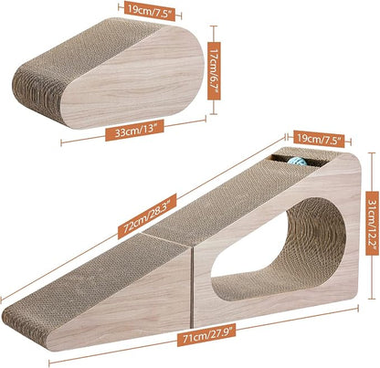 PAWZ Road Cat Scratcher, Triangle Cardboard Cat Scratcher 28.3” Large Scratch - Image 2