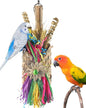 Bissap Bird Chew Toys, Parrot Foraging Shredder Natural Palm Frond Woven Bag by Bissap