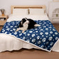 Waterproof Blanket for Dog Cat or Adult, Cute 3D Textured Paw Dog Blanket for by Yaning