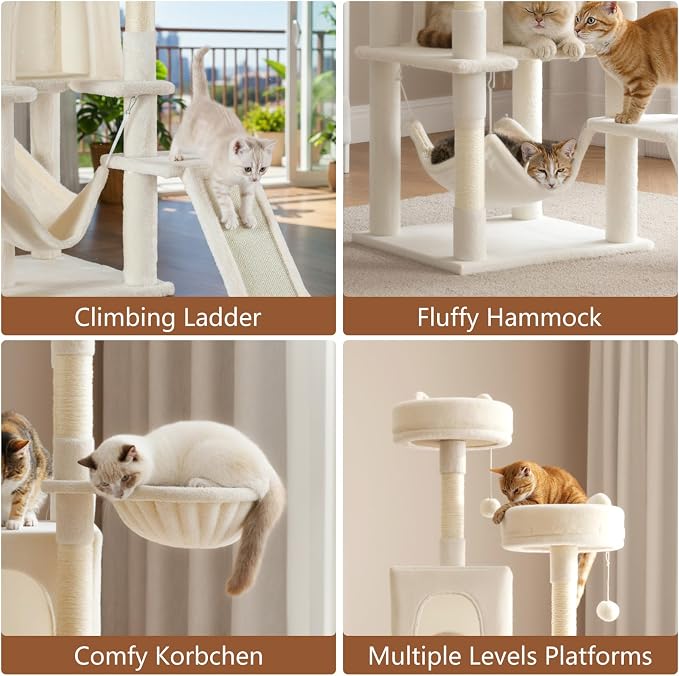 DUMOS Tall Cat Tree 75 Inch, Large Multi-Level Cat Tree Tower - Image 5