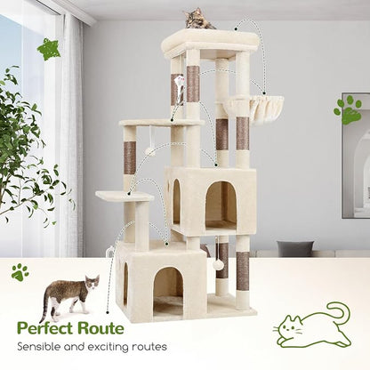 Globlazer Cat Tower for Indoor Cats, Heavy Duty Cat Trees for Large Cats Adult - Image 6