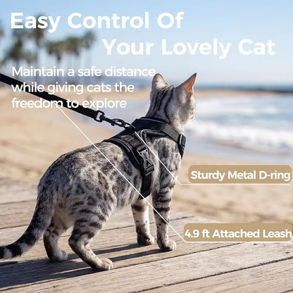 Cat Harness and Leash Set Escape Proof Tactical Extra Large Kitten Harness - Image 5