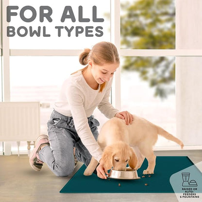 Dog Food Mat - Raised Edges Dogs Mat - Image 7