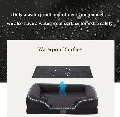 Bedfolks Orthopedic Dog Bed, Big Waterproof Dog Sofa Bed - Image 3
