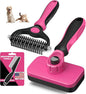 3PCS Self Cleaning Slicker Brush & Pet Grooming Rake & Flea Comb by Augwind