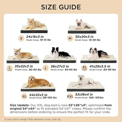 Bedsure XL Dog Beds Large Sized Dog -Comfy Flat Extra Large Pet Beds - Image 7