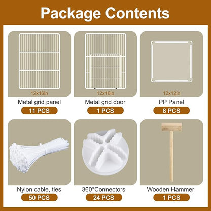 20 Panels Small Animal Playpen, Pet Playpen, C&C Cage - Image 7