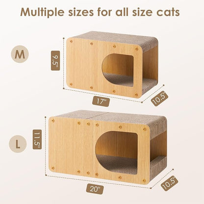 EHEYCIGA Cardboard Cat Scratcher House, 20-Inch Corrugated Cat Scratcher - Image 6