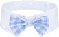 Segarty Dog Bow Tie for Neck Girth 16.5-21.2in, Adjustable Light Blue Plaid by Segarty