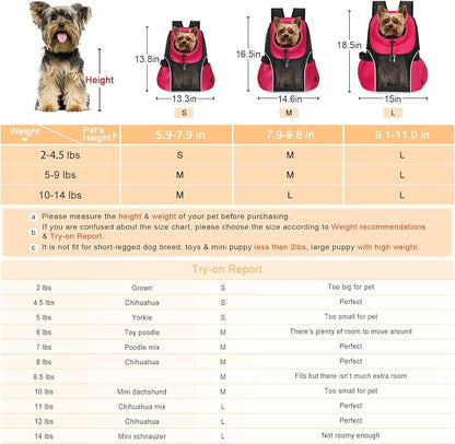WOYYHO Pet Dog Carrier Backpack Small Dog Front Backpack Ventilated Mesh Dog - Image 4