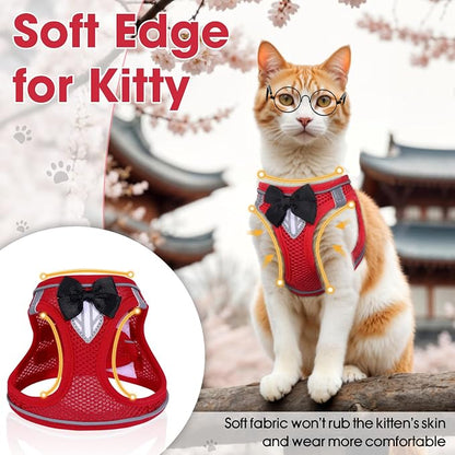 Cat Vest Harness and Leash Set for Walking Escape Proof, Adjustable Kitten - Image 8