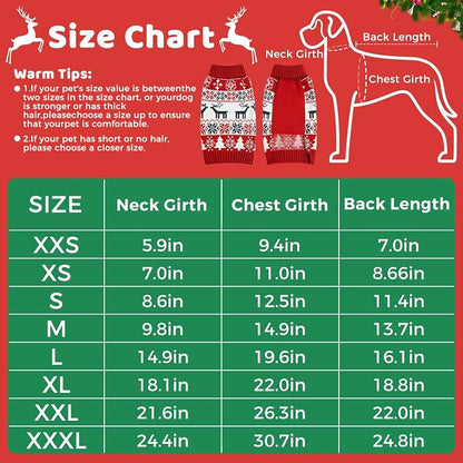 Dog Christmas Sweater, Soft Warm Pet Clothes Coat - Image 5