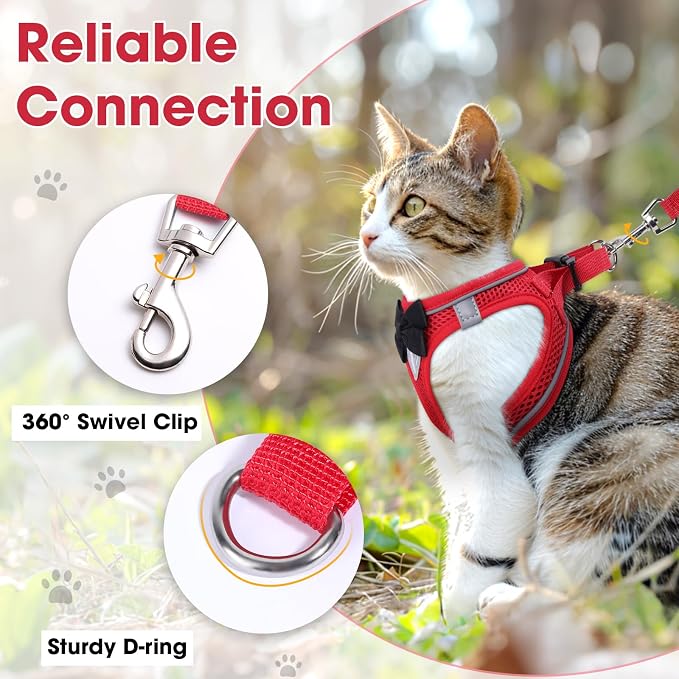 Cat Vest Harness and Leash Set for Walking Escape Proof, Adjustable Kitten - Image 6