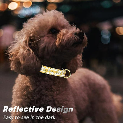 Reflective Dog Collar for Large Dogs, Cute Flower Theme Adjustable Heavy-Duty - Image 3