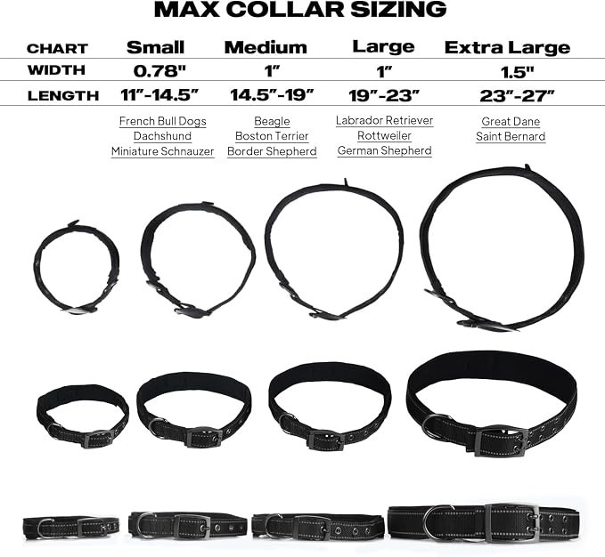 PetiFine Dog Collars for Medium Dogs, Neoprene Padded and Adjustable, - Image 5