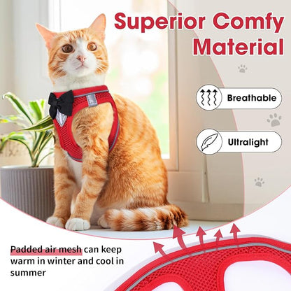 Cat Vest Harness and Leash Set for Walking, Escape Proof, Adjustable Kitten - Image 5