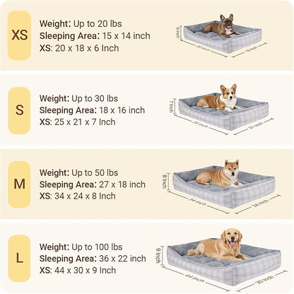 MIHIKK Rectangle Dog Beds for Extra Large Dogs & Cats, Orthopedic Sleeping Pet - Image 4