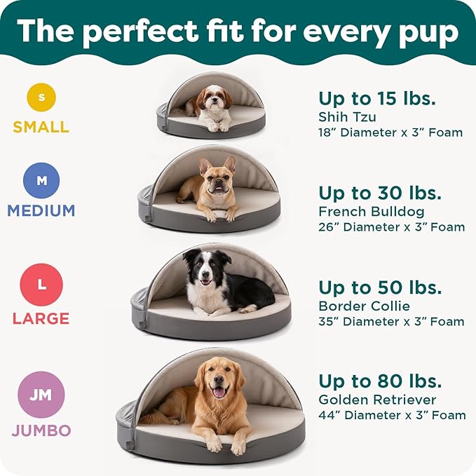 FurHaven Round Orthopedic Dog Bed - Image 6