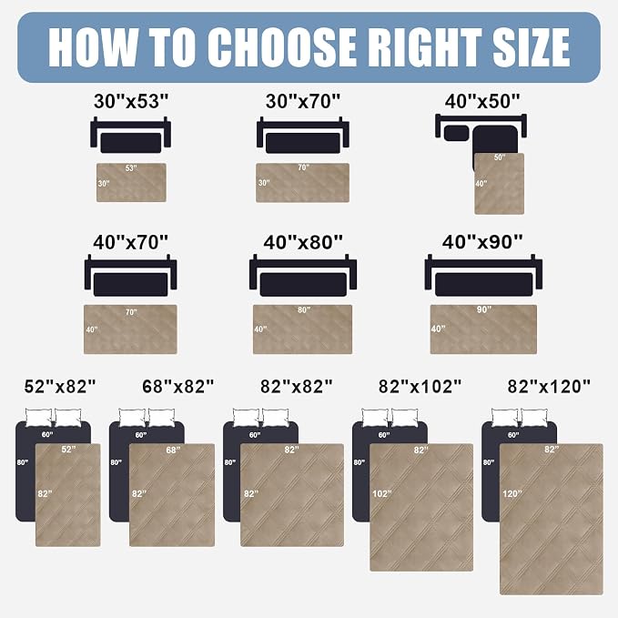 Smiry Waterproof Dog Bed Cover Blanket 40x80, Soft Reversible Pet Blanket - Image 6