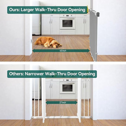 Babelio Baby Gate for Stairs & Doorways, 26-43" W 34" H Extra Tall| No Bottom - Image 6