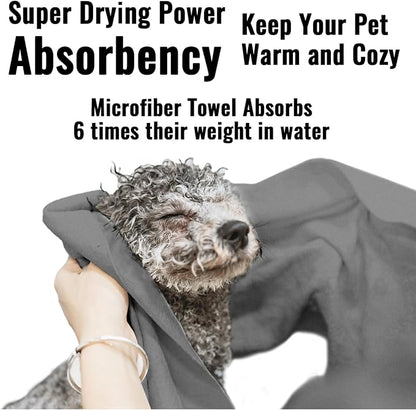 Microfiber Dog Towels for Drying Dogs, Super Absorbent and Soft Pet Grooming - Image 4
