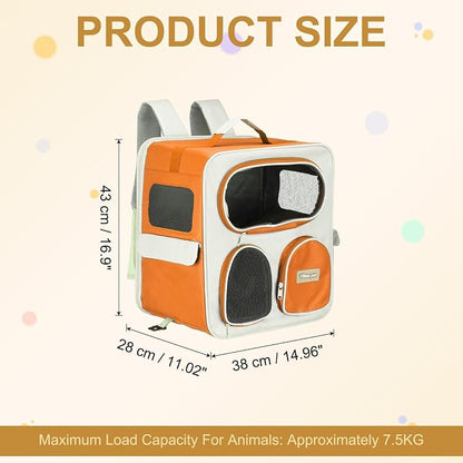Pet Backpack Carrier, Portable and Ventilated, Nylon Dogs Cats and Small - Image 2